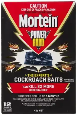 Coles Mortein PowerGard Cockroach Baits 12 Pack offer