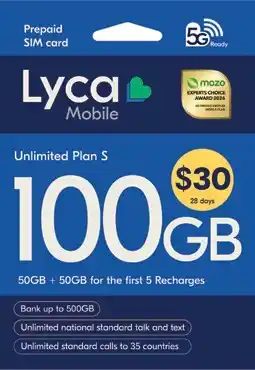 Coles Lyca $30 Starter Pack offer