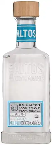 Coles Altos Plata Tequila 700mL offer