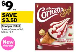 Woolworths Streets cornetto soft offer