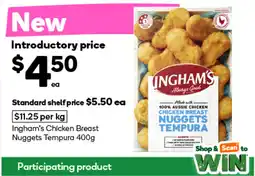 Woolworths Ingham's chicken breast nuggets tempura offer