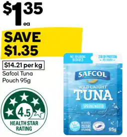 Woolworths Safcol tuna pouch offer