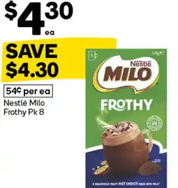 Woolworths Nestle milo frothy offer
