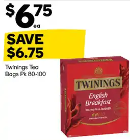 Woolworths Twinings tea bags offer