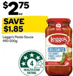Woolworths Leggo's pasta sauce offer