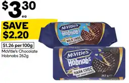 Woolworths Mcvitie's chocolate hobnobs offer