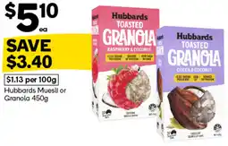 Woolworths Hubbards muesli or granola offer