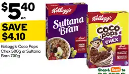 Woolworths Kellogg's coco pops chex or sultana bran offer