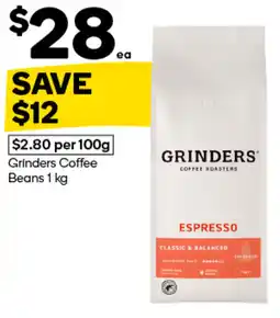 Woolworths Grinders coffee beans offer