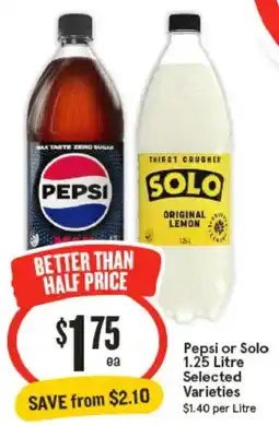 IGA Pepsi or Solo Selected Varieties offer