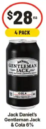 IGA Jack Daniel's Gentleman Jack & Cola 6% offer