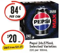 IGA Pepsi Selected Varieties offer