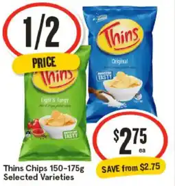 IGA Thins Chips Selected Varieties offer