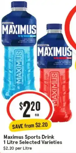 IGA Maximus Sports Drink Selected Varieties offer