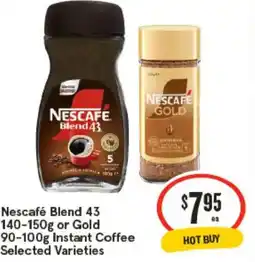 IGA Nescafé Blend 43 or Gold Instant Coffee Selected Varieties offer