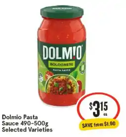 IGA Dolmio Pasta Sauce Selected Varieties offer