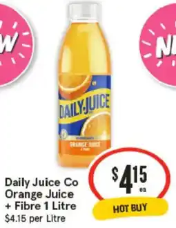 IGA Daily Juice Co Orange Juice + Fibre offer