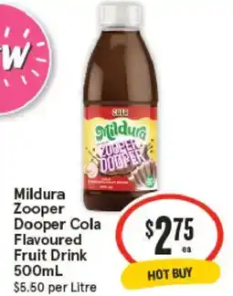 IGA Mildura Zooper Dooper Cola Flavoured Fruit Drink offer