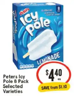 IGA Peters Icy Pole Selected Varieties offer