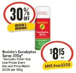 IGA Bosisto's Eucalyptus Spray offer