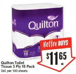 IGA Quilton Toilet Tissue 3 Ply offer
