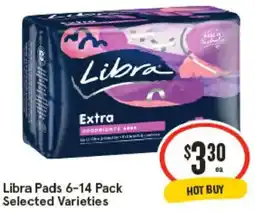 IGA Libra Pads Selected Varieties offer