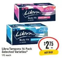 IGA Libra Tampons Selected Varieties offer