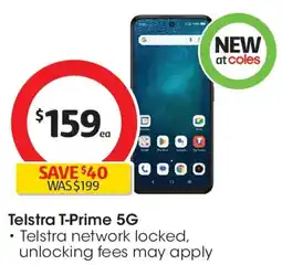 Coles Telstra T-Prime 5G offer