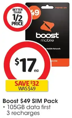Coles Boost SIM Pack offer