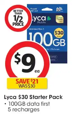 Coles Lyca Starter Pack offer