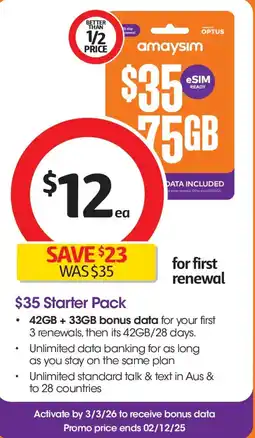 Coles Starter Pack offer