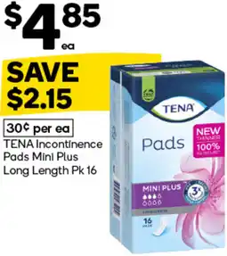 Woolworths TENA Incontinence Pads Mini Plus offer