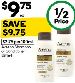 Woolworths Aveeno Shampoo or Conditioner offer