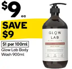 Woolworths Glow Lab Body Wash offer