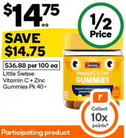 Woolworths Little Swisse Vitamin C + Zinc Gummies offer