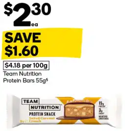 Woolworths Team Nutrition Protein Bars offer