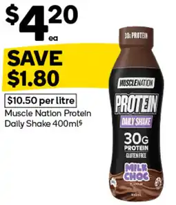 Woolworths Muscle Nation Protein Daily Shake offer