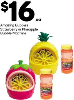 Woolworths Amazing Bubbles Strawberry or Pineapple Bubble Machine offer