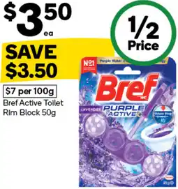 Woolworths Bref Active Toilet Rim Block offer