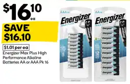 Woolworths Energizer Max Plus High Performance Alkaline Batteries AA or AAA offer