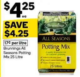 Woolworths Brunnings All Seasons Potting Mix offer