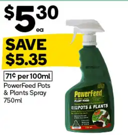 Woolworths PowerFeed Pots & Plants Spray offer