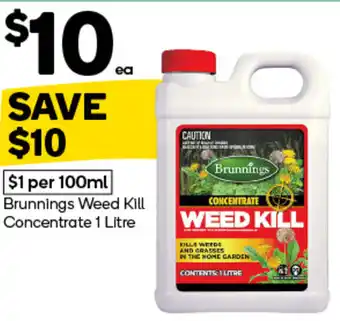 Woolworths Brunnings Weed Kill Concentrate offer