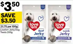 Woolworths Love'em Jerky Dog Treats offer