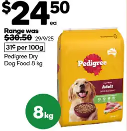 Woolworths Pedigree Dry Dog Food offer