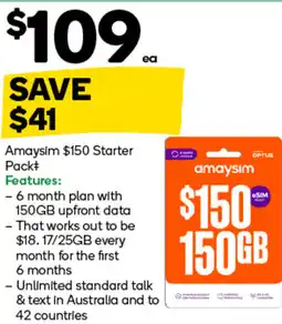 Woolworths Amaysim Starter Pack offer