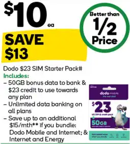 Woolworths Dodo SIM Starter Pack offer