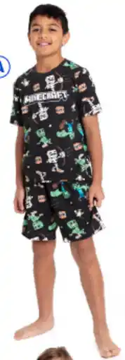 Woolworths Minecraft PJ Black Print offer
