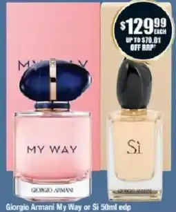 Chemist Warehouse Giorgio Armani My Way or Si edp offer