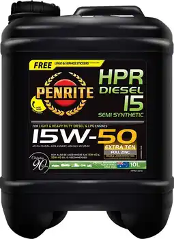 Autopro Penrite HPR Diesel 15 15W-50 10L offer